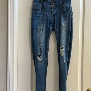 Jordan Distressed Blue Skinny Jeans